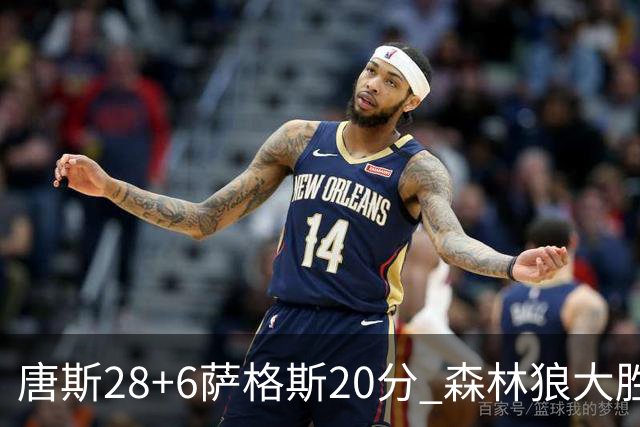 唐斯28+6萨格斯20分 森林狼大胜终结魔术连胜